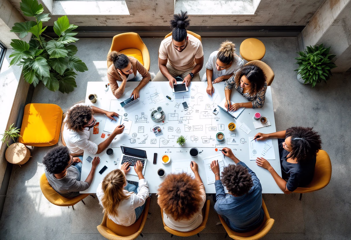 team collaboration session focused on enterprise accounting efficiency